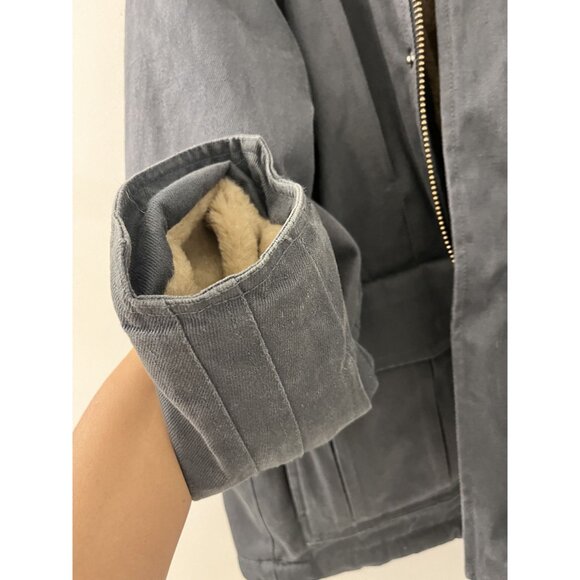 Men's Hemp HoodLamp Dark Blue Hooded Canvas Jacket size Large Heritage - Picture 12 of 14